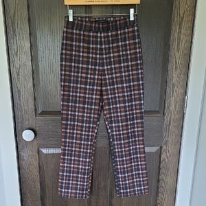 Sanctuary Plaid Dress Pants in Brown and Black
